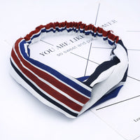 HKM-183635 Chiffon Silk Check Pattern Headband for Women