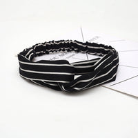 HKM-183635 Chiffon Silk Check Pattern Headband for Women