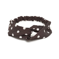 HKM-183635 Chiffon Silk Check Pattern Headband for Women
