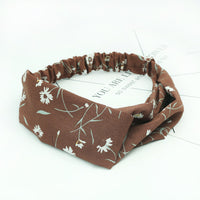 HKM-183635 Chiffon Silk Check Pattern Headband for Women