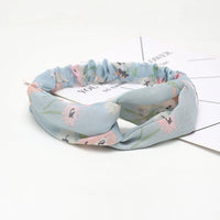 HKM-183635 Chiffon Silk Check Pattern Headband for Women