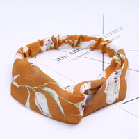 HKM-183635 Chiffon Silk Check Pattern Headband for Women