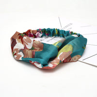 HKM-183635 Chiffon Silk Check Pattern Headband for Women
