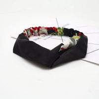 HKM-183635 Chiffon Silk Check Pattern Headband for Women