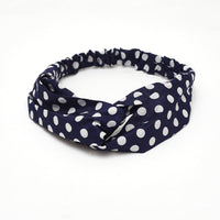 HKM-183635 Chiffon Silk Check Pattern Headband for Women