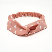 HKM-183635 Chiffon Silk Check Pattern Headband for Women