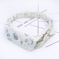 HKM-183635 Chiffon Silk Check Pattern Headband for Women