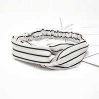 HKM-183635 Chiffon Silk Check Pattern Headband for Women