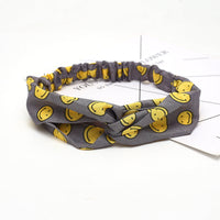 HKM-183635 Chiffon Silk Check Pattern Headband for Women