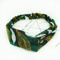 HKM-183635 Chiffon Silk Check Pattern Headband for Women