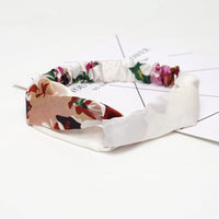 HKM-183635 Chiffon Silk Check Pattern Headband for Women