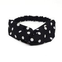 HKM-183635 Chiffon Silk Check Pattern Headband for Women