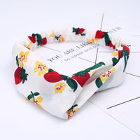 HKM-183635 Chiffon Silk Check Pattern Headband for Women