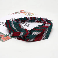 HKM-183635 Chiffon Silk Check Pattern Headband for Women
