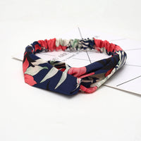 HKM-183635 Chiffon Silk Check Pattern Headband for Women