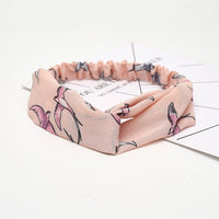 HKM-183635 Chiffon Silk Check Pattern Headband for Women