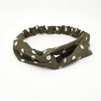 HKM-183635 Chiffon Silk Check Pattern Headband for Women