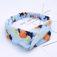 HKM-183635 Chiffon Silk Check Pattern Headband for Women