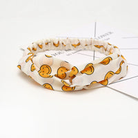 HKM-183635 Chiffon Silk Check Pattern Headband for Women