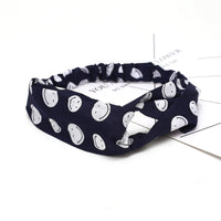 HKM-183635 Chiffon Silk Check Pattern Headband for Women