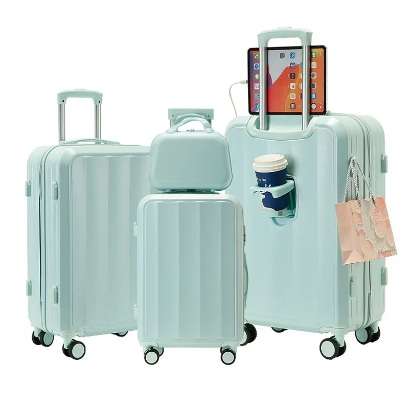 KTX-589011 Custom Hard Shell Trolley Carry-On Luggage Suitcase Travel Set