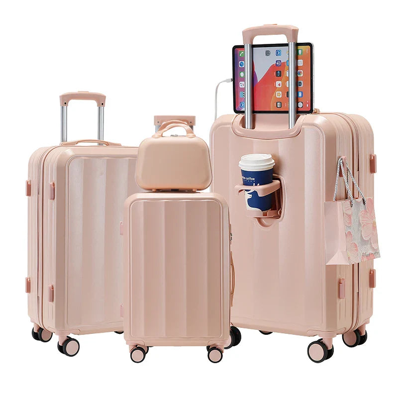 KTX-589011 Custom Hard Shell Trolley Carry-On Luggage Suitcase Travel Set