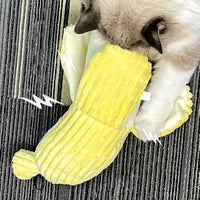 HKM-598035 Durable Banana Cat Crinkle Toy with Catnip - Soft Plush Teaser for Indoor Cats