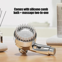 HKM-104915 2-in-1 Dog Shower Hose Attachment with Soft Silicone Comb and Ergonomic Grip for Easy Bathing