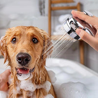HKM-104915 2-in-1 Dog Shower Hose Attachment with Soft Silicone Comb and Ergonomic Grip for Easy Bathing