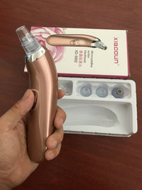 HKM-540307 Microcrystalline Blackhead Remover Pore Cleaner with 4 Suction Heads and Accessories
