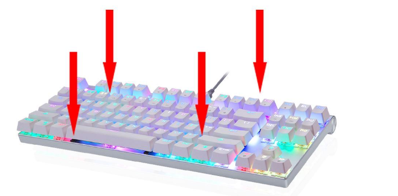 KTX-112275 Custom Full Color 87-Key Light-Up Mechanical Keyboard