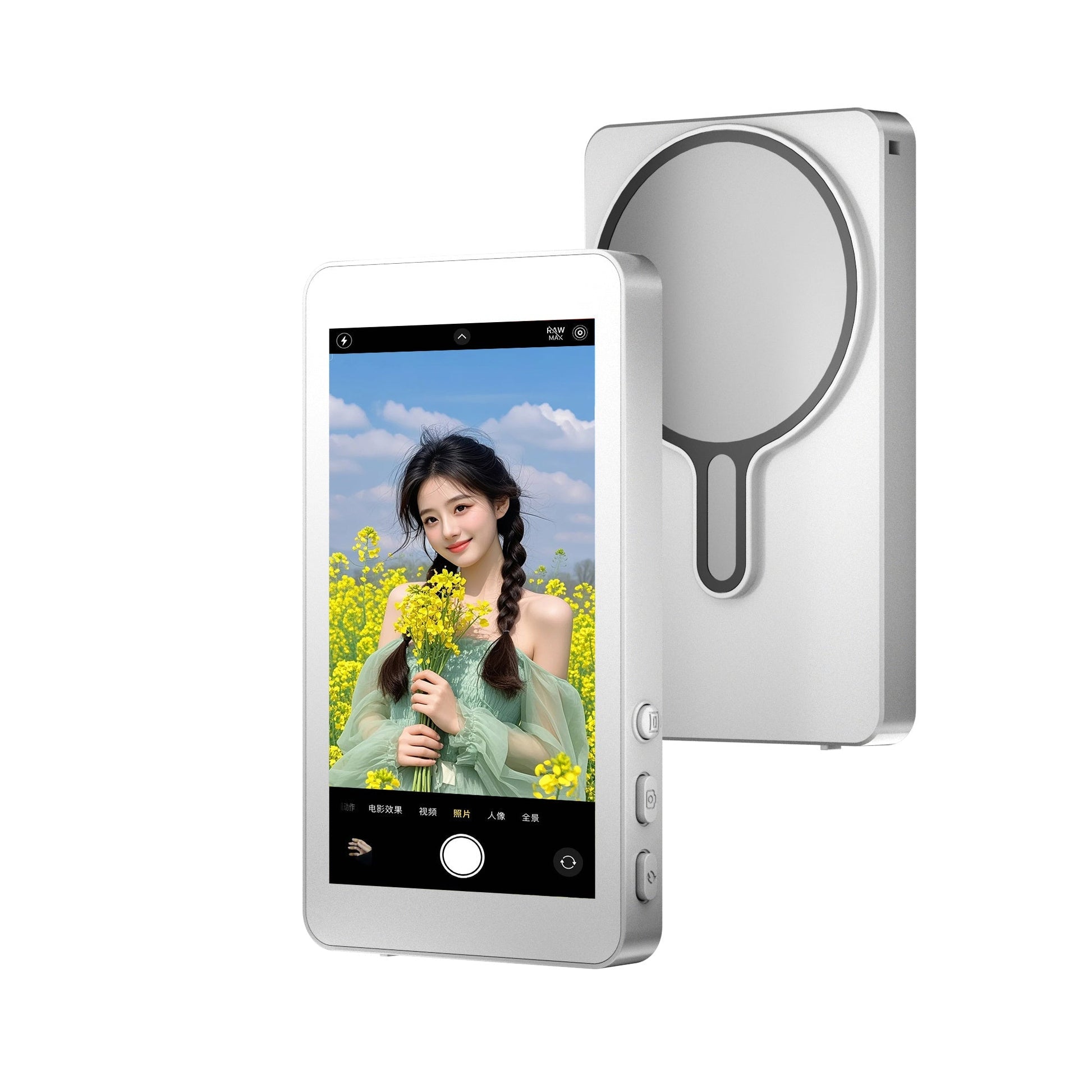 KTX-492307 Upgraded RK-X40L Mobile Selfie Screen Projector with Audio, Focusing Feature, and Built-in Camera Button