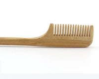 HKM-463379 Bamboo Double-Headed and Three-Headed Eyebrow Brush with Eyelash Comb - Soft and Durable Natural Material