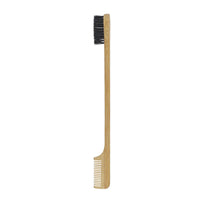 HKM-463379 Bamboo Double-Headed and Three-Headed Eyebrow Brush with Eyelash Comb - Soft and Durable Natural Material