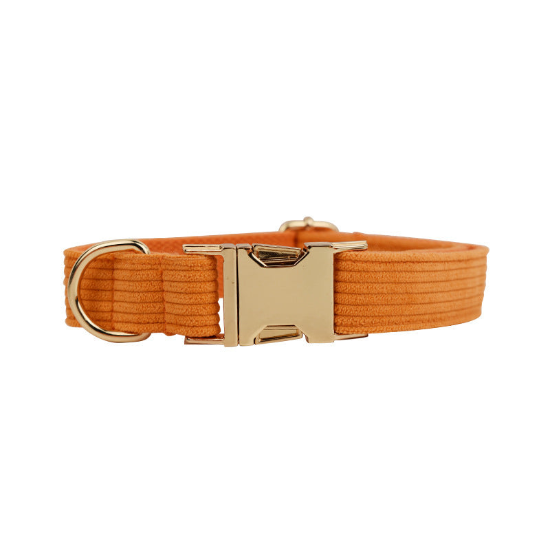 HKM-337555 Velvet Pet Collar Set with Bow Knot, Flower, Leash, Vest, and Poop Bag