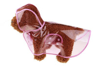 HKM-295443 Transparent Waterproof Dog Raincoat ¨C Adjustable Hoody Clothing for Pets in Various Sizes