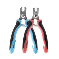 HKM-480019 Pet Nail Clipper with File for Dogs, Cats, and Small Animals - Non-Slip Handle, Stainless Steel Blade