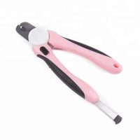 HKM-480019 Pet Nail Clipper with File for Dogs, Cats, and Small Animals - Non-Slip Handle, Stainless Steel Blade