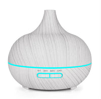 HKM-094931 Wood Grain Ultrasonic Aromatherapy Humidifier with Adjustable Mist & LED Light