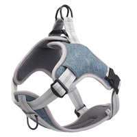 HKM-598547 Reflective Dog Chest Harness Vest - Adjustable Polyester in Blue, Purple, Gray (S, M, L, XL, XXL)