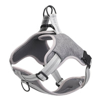 HKM-598547 Reflective Dog Chest Harness Vest - Adjustable Polyester in Blue, Purple, Gray (S, M, L, XL, XXL)