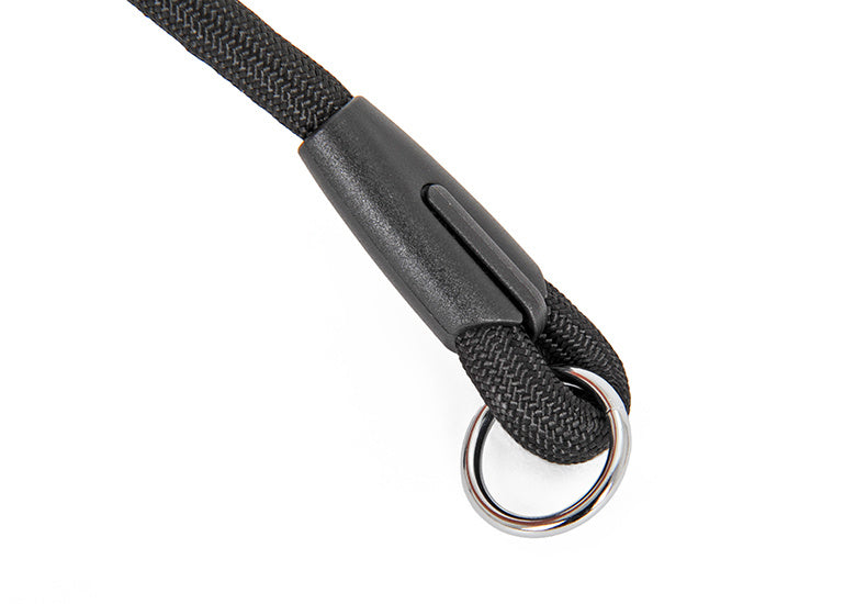 HKM-156435 Nylon Double-Ended Dog Collar - Black, Adjustable Sizes: S, M, L