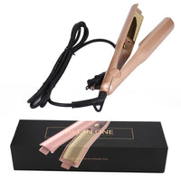 HKM-044563 Three-in-One Hair Curling Iron with Golden Finish and Universal Plug Options