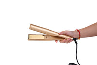 HKM-044563 Three-in-One Hair Curling Iron with Golden Finish and Universal Plug Options