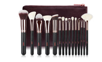 HKM-149203 Rose Gold Wool Bristle Makeup Brush with Wooden Handle - Portable 17.5CM Length