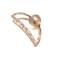 HKM-803923 Elegant Pearl Hairpin Clip - Geometric Alloy Design with Electroplating Finish