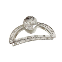 HKM-803923 Elegant Pearl Hairpin Clip - Geometric Alloy Design with Electroplating Finish