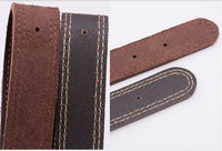HKM-055827 Medium and Large Cowhide Dog Collar in Dark Brown, Black, and Wine Red for Huskies