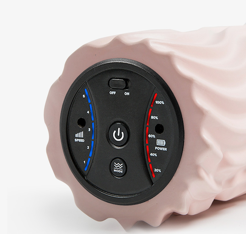 HKM-685651 USB Electric Massage Foam Roller with Vibration and Acupressure for Muscle Relief