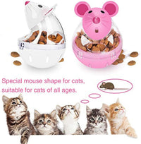 HKM-085779 Interactive Cat Slow Feed Treat Ball - Tumbler Shaped Pet Food Feeder Toy for Cats